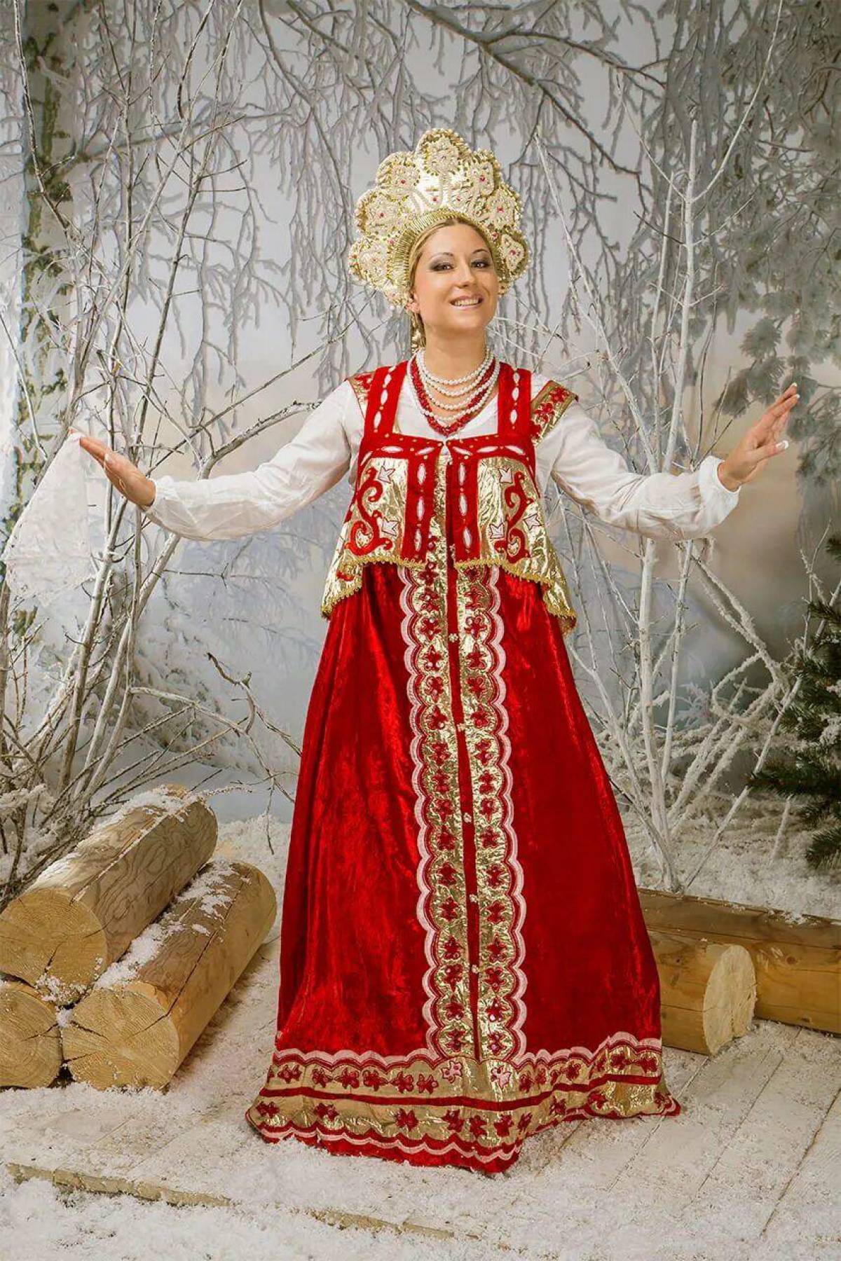 Girls in Slavic costumes in Anandeua