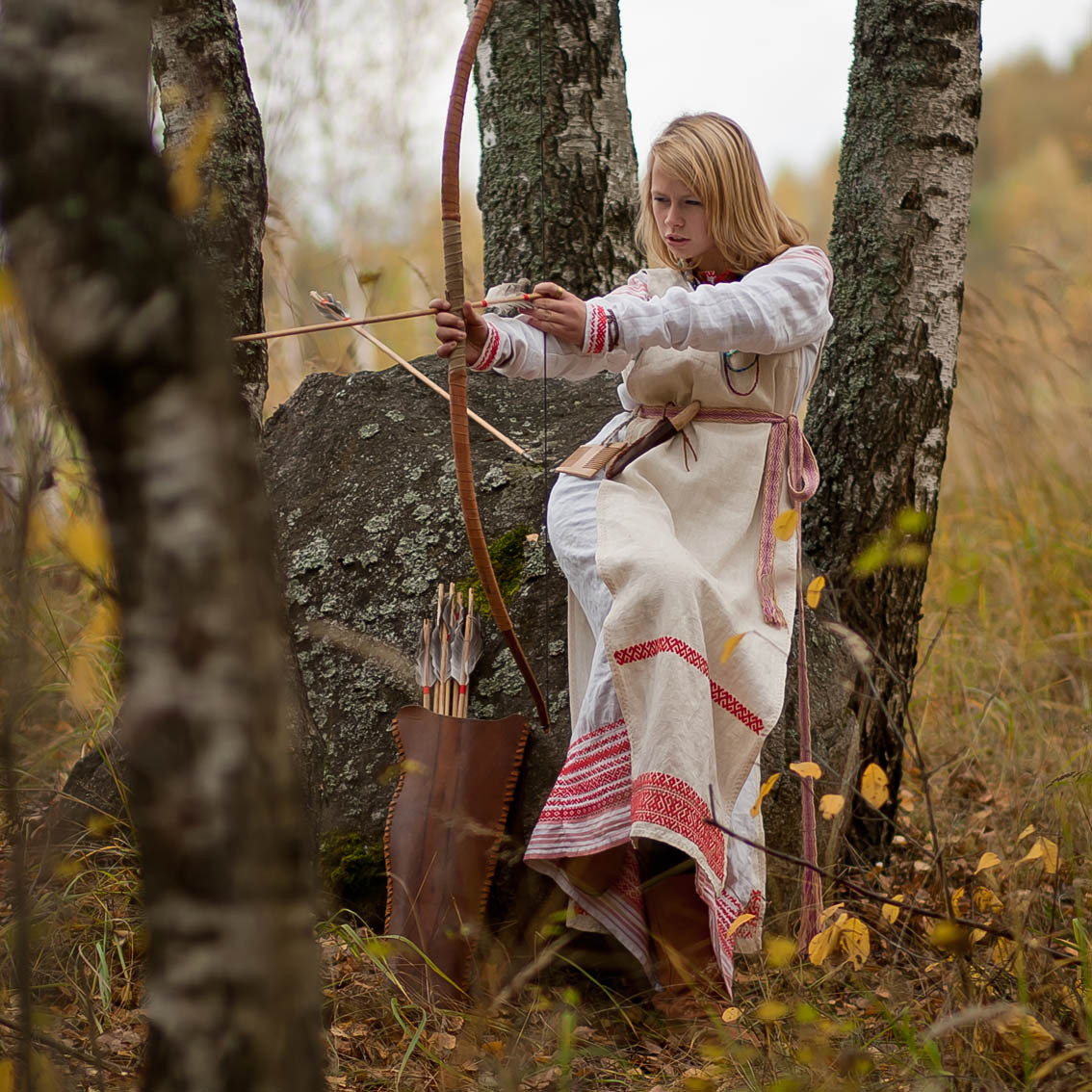 Sexy photo Girls in Slavic costumes in Anandeua